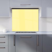 Warren Reed - Designer Sweetcorn Yellow Kitchen Splashback | Size: 700mm x 750mm