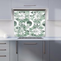 Warren Reed - Designer Geometric Pastel Green Kitchen Splashback | Size: 900mm x 750mm
