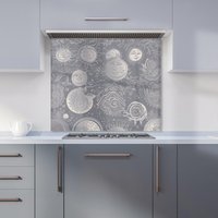 Warren Reed - Designer Sun & Moon in Grey Kitchen Splashback | Size: 600mm x 750mm