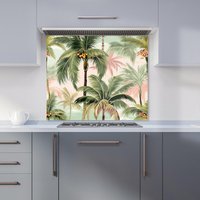 Warren Reed - Designer Palm Trees Pattern Kitchen Splashback in Green | Size: 600mm x 600mm