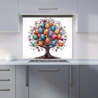 Warren Reed - Designer A Magical Easter Egg Tree Kitchen Splashback | Size: 600mm x 650mm
