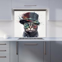 Warren Reed - Designer American Shorthair Cat Splashart Kitchen Splashback | Size: 600mm x 650mm