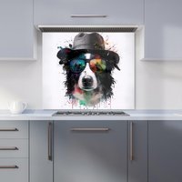 Warren Reed - Designer Border Collie Dog Kitchen Splashback | Size: 700mm x 750mm