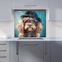 Warren Reed - Designer Cavapoo Dog Splashart Kitchen Splashback | Size: 900mm x 750mm