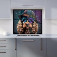 Warren Reed - Designer Cockapoo Dog Face Splashart Kitchen Splashback | Size: 600mm x 750mm