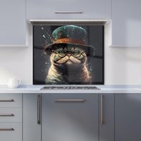 Warren Reed - Designer Shorthair Cat Splashart Kitchen Splashback | Size: 600mm x 600mm