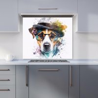 Warren Reed - Designer Jack Russell Dog Splashart Kitchen Splashback | Size: 700mm x 650mm