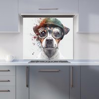 Warren Reed - Designer Jack Russell Terrier Dog Splashart Kitchen Splashback | Size: 600mm x 650mm