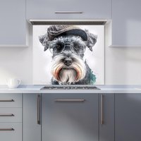 Warren Reed - Designer Miniature Schnauzer Dog Splashart Kitchen Splashback | Size: 900mm x 750mm