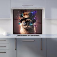 Warren Reed - Designer Siamese Cat Face Splashart Kitchen Splashback | Size: 600mm x 600mm