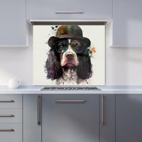 Warren Reed - Designer Springer Spaniel Dog Kitchen Splashback | Size: 600mm x 650mm