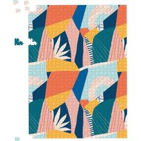 Warren Reed - Designer Modern Floral Pattern Jigsaw Puzzle in Pink | Size: 1000 Pieces