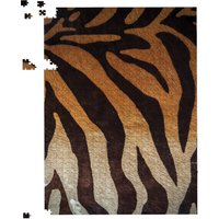 Warren Reed - Designer Tiger Skin Print Jigsaw Puzzle in Brown | Size: 1000 Pieces