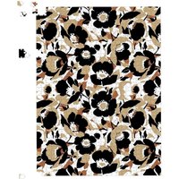 Warren Reed - Designer Modern Flower Pattern Jigsaw Puzzle in Brown | Size: 1000 Pieces