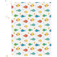 Warren Reed - Designer Swimming Fish Jigsaw Puzzle in Blue | Size: 1000 Pieces