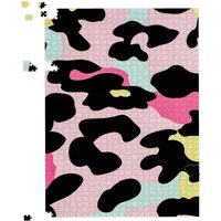 Warren Reed - Designer Colourful Leopard Print Jigsaw Puzzle in Pink | Size: 500 Piece
