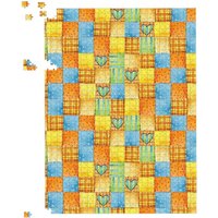 Warren Reed - Designer Baby Watercolour Blanket Pattern Jigsaw Puzzle in Yellow | Size: 500 Piece