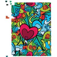 Warren Reed - Designer Hippie Psychedelic Pattern Jigsaw Puzzle in Blue | Size: 1000 Pieces