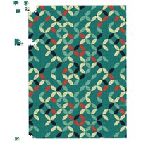 Warren Reed - Designer Geometric Pattern Design Jigsaw Puzzle in Green | Size: 500 Piece