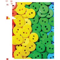 Warren Reed - Designer Colourful Buttons Pattern Jigsaw Puzzle in Green | Size: 1000 Pieces