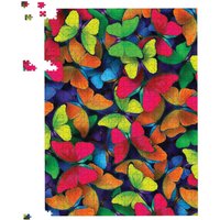 Warren Reed - Designer Rainbow Butterflies Jigsaw Puzzle in Red | Size: 1000 Pieces