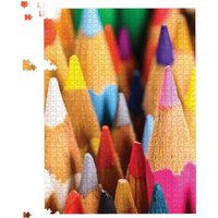 Warren Reed - Designer Colouring Pencils Jigsaw Puzzle in Pink | Size: 500 Piece