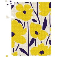Warren Reed - Designer Vintage Tropical Flowers Jigsaw Puzzle in Yellow | Size: 1000 Pieces