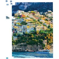 Warren Reed - Designer Positano, Amalfi Coast Jigsaw Puzzle in Green | Size: 500 Piece
