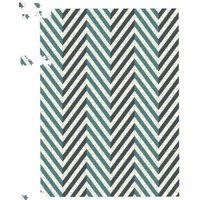 Warren Reed - Designer Geometric Herringbone Chevron Blues Jigsaw Puzzle in Green | Size: 1000 Pieces