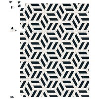 Warren Reed - Designer Geometric Monochrome Hexagonal Pattern Jigsaw Puzzle in Black | Size: 500 Piece