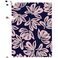 Warren Reed - Designer Pink Navy Floral Botanical Pattern Jigsaw Puzzle | Size: 500 Piece