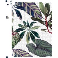 Warren Reed - Designer Watercolor Tropical Leaf Jigsaw Puzzle in Green | Size: 500 Piece