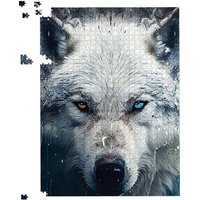 Warren Reed - Designer White Wolf Face Splashart Jigsaw Puzzle | Size: 500 Piece
