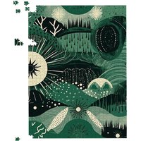 Warren Reed - Designer Abstract Green Moon Jigsaw Puzzle | Size: 500 Piece