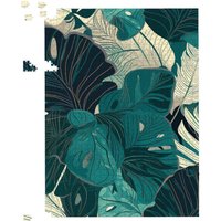 Warren Reed - Designer Tropical Green Leaves Jigsaw Puzzle | Size: 1000 Pieces