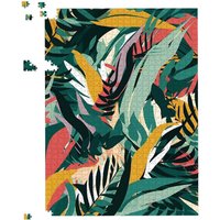 Warren Reed - Designer Coloured Tropical Leaves Jigsaw Puzzle in Green | Size: 500 Piece