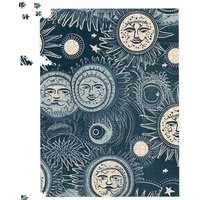 Warren Reed - Designer Silver Blue Moon & Stars Jigsaw Puzzle | Size: 1000 Pieces