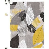 Warren Reed - Designer Grey Yellow Autumn Leaves Jigsaw Puzzle | Size: 1000 Pieces