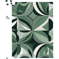 Warren Reed - Designer Geometric Green Black Jigsaw Puzzle | Size: 1000 Pieces