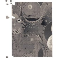 Warren Reed - Designer Abstract Moon Shapes Jigsaw Puzzle in Grey | Size: 500 Piece