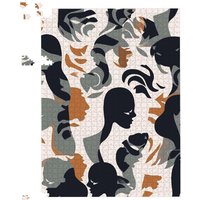 Warren Reed - Designer Abstract Grey Brown Silhouette Jigsaw Puzzle | Size: 500 Piece