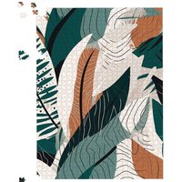 Warren Reed - Designer Autumn Tropical Leaves Green Brown Jigsaw Puzzle | Size: 1000 Pieces