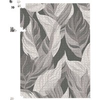 Warren Reed - Designer Grey Floral Leaves Jigsaw Puzzle | Size: 1000 Pieces