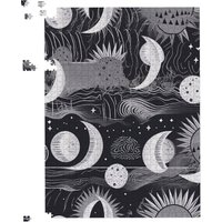 Warren Reed - Designer Abstract Black White Moon & Sun Jigsaw Puzzle in Grey | Size: 500 Piece