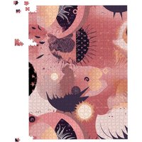 Warren Reed - Designer Abstract Red Pink Pattern Jigsaw Puzzle | Size: 1000 Pieces