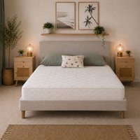 Starlight Beds White Memory Foam Hybrid Sprung Mattress | Size: EU Single