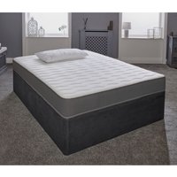 eXtreme Comfort Ltd Cooltouch Essentials Wave Grey Border Quilted Hybrid Spring Mattress | Size: EU Single