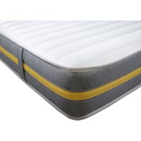 Starlight Beds Lunar Luxe Hybrid Mattress Soft Feel Memory Foam & Spring Support in White | Size: Single