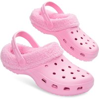 CityComfort Women's Clogs Winter Classic House Shoes with Strap in Pink | Size: 2