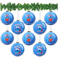 Disney Stitch Pack Of 10 Christmas Ball Decoration in Purple